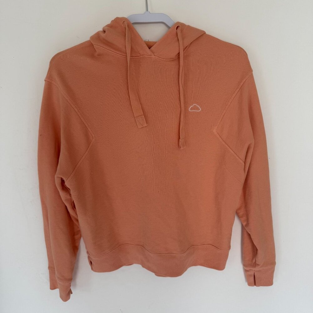 Frame XXS Faded Clay Organic Pima Cotton Hoodie With Cloud Embroidery